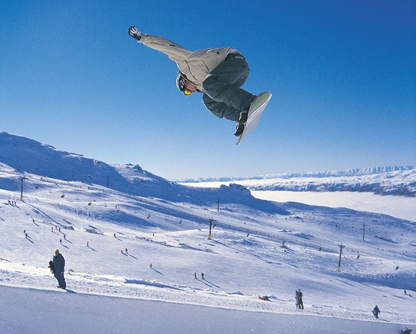 Spring boarding at Cardrona Alpine Resort